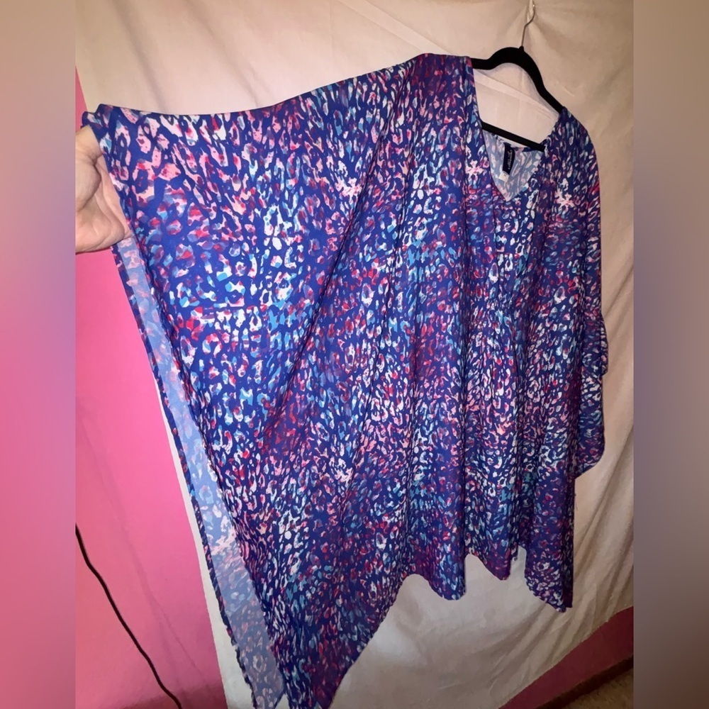 Swimsuits For All Blue and Pink Oversized Tunic - Picture 6 of 12